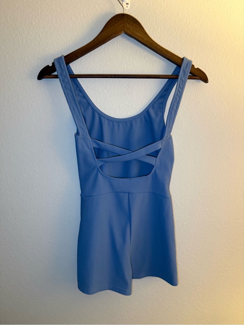 Edikted - Blue Women's Ribbed Tank Romper - Picture 4 of 7